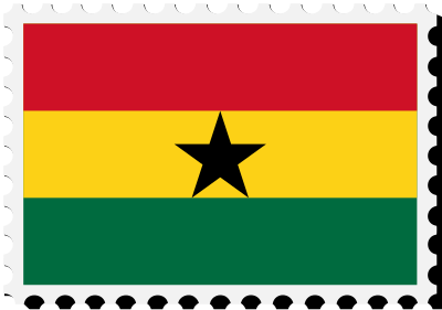 Ghana flag stamp clipart