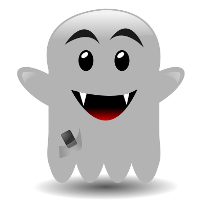 Ghost with a cellephone clipart