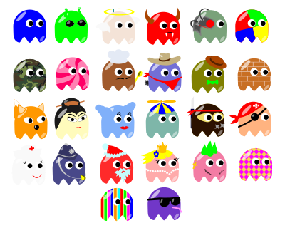 Ghosts pack clipart