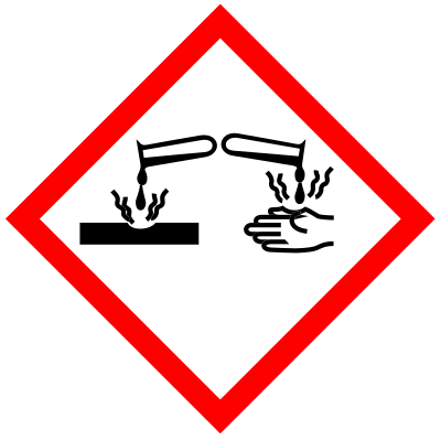 GHS pictogram for corrosive substances clipart