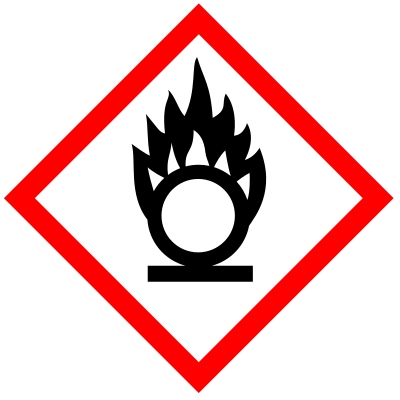GHS pictogram for oxidizing substances clipart