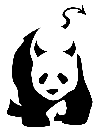 Giant bad panda clipart