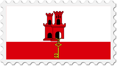 Gibraltar flag stamp clipart