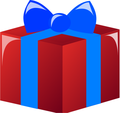 Gift in Red and Blue clipart