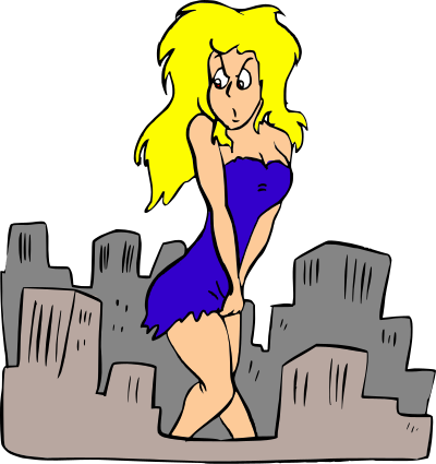 Gigantic woman clipart