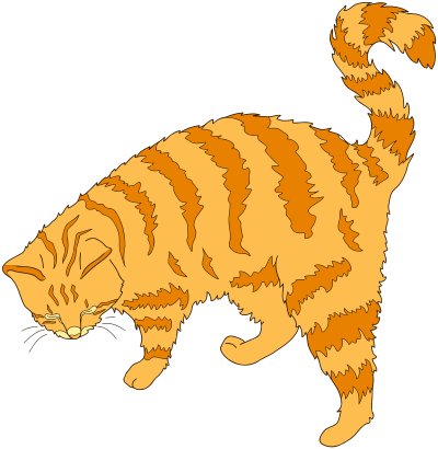 Ginger cat clipart