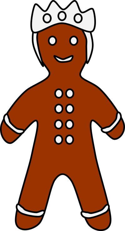 Gingerbread king (many buttons) clipart
