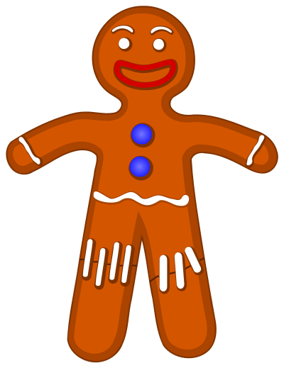 Gingerbread man clipart