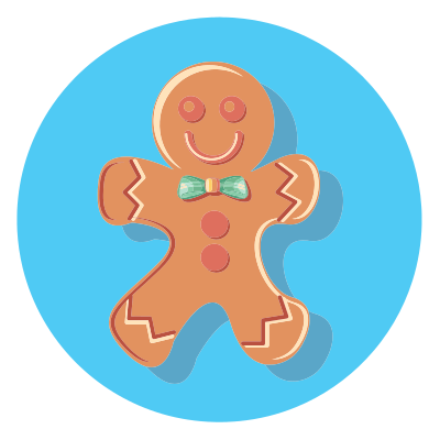 Gingerbread Man Icon clipart