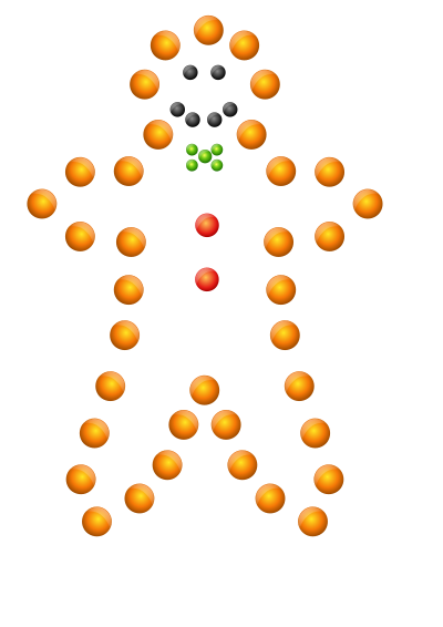 Gingerbread Man in Lights clipart