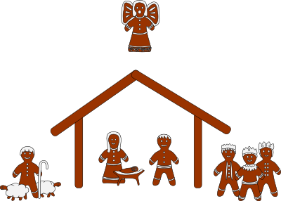 Gingerbread Nativity clipart