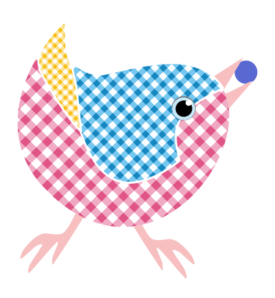 Gingham Bird clipart