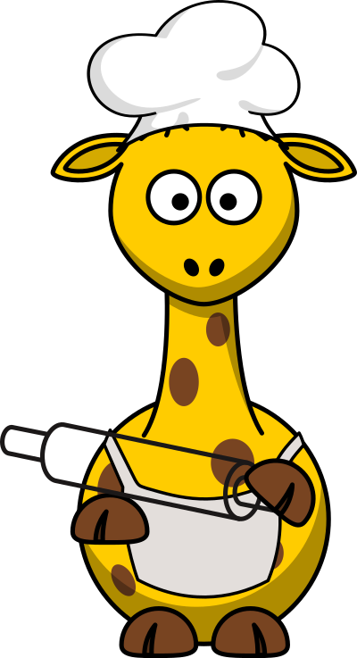 Giraffe baker clipart