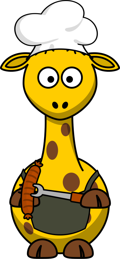 Giraffe Barbecue clipart