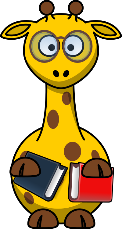 Giraffe Bookworm clipart