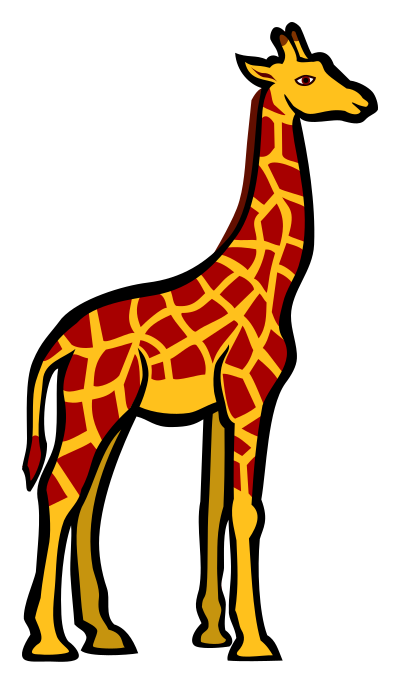 Giraffe - coloured clipart
