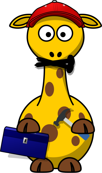 Giraffe Craftsmen clipart