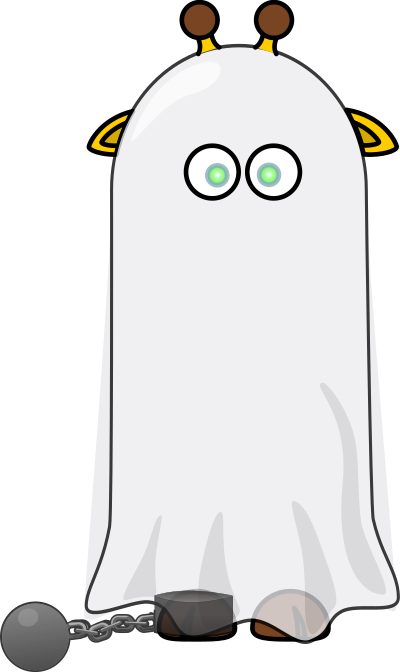 Giraffe Ghost clipart