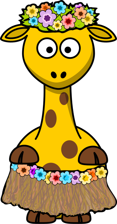 Giraffe Hawaii clipart