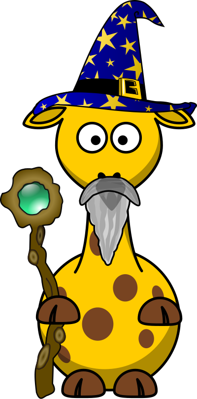 Giraffe Magician clipart