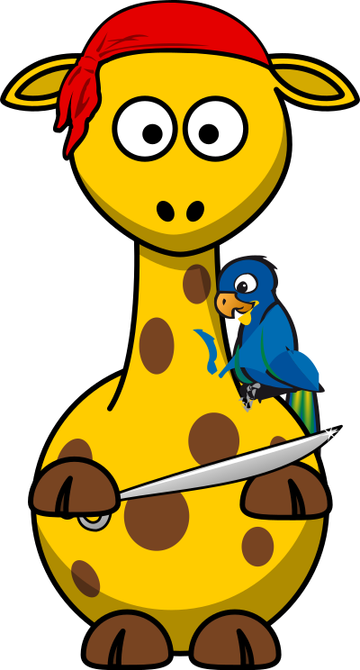 Giraffe Pirate clipart