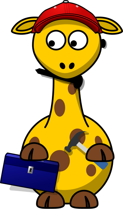 Giraffe Secret Agent clipart