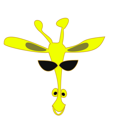 Giraffe smaller smile clipart