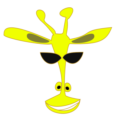 Giraffe smile clipart