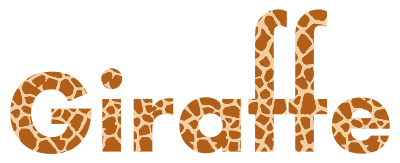 Giraffe Typography clipart