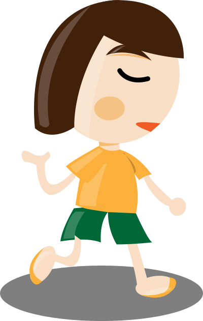 Girl action clipart