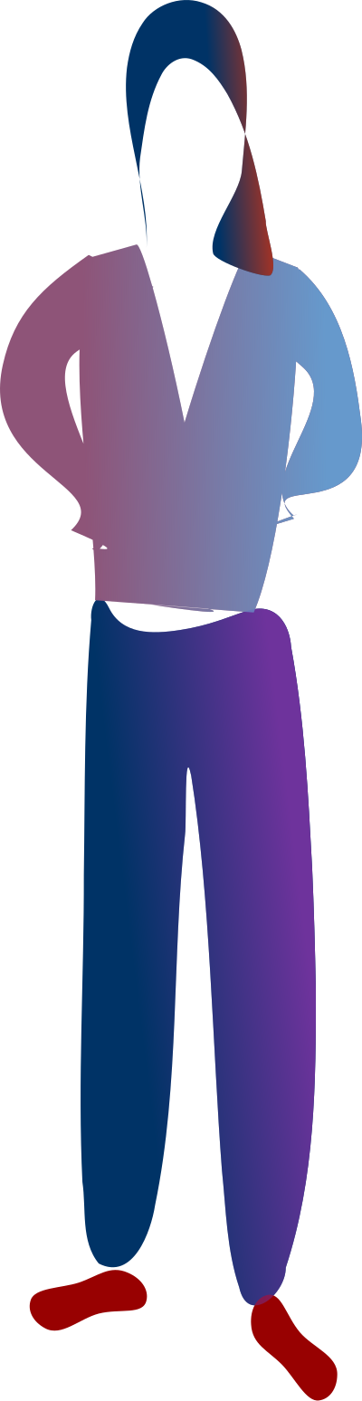 Girl after training clipart