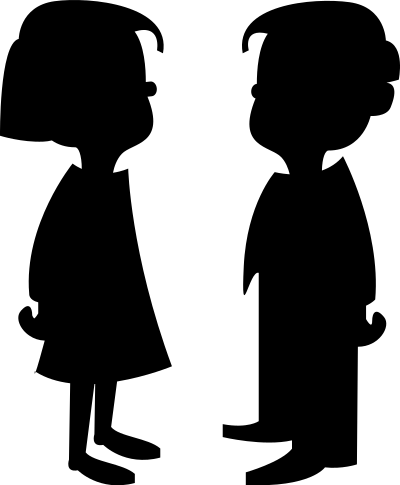 Girl and boy clipart