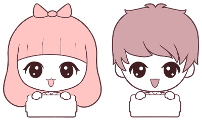 Girl And Boy With Signs clipart