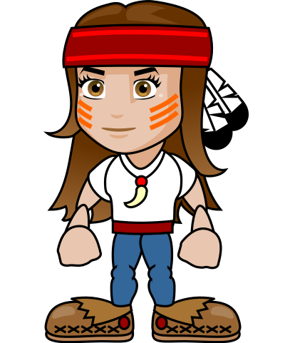 Girl archer without her bow clipart