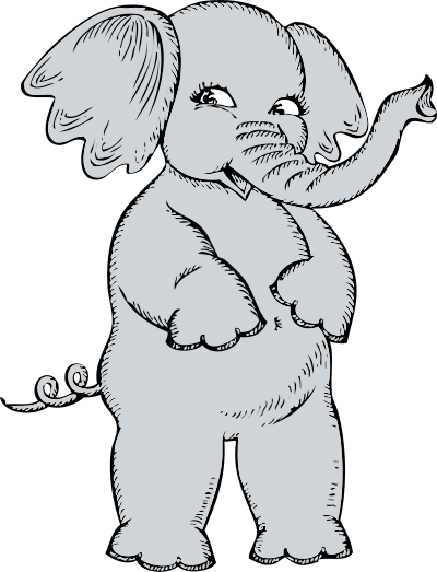 Girl elephant clipart