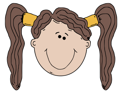 Girl face6 clipart