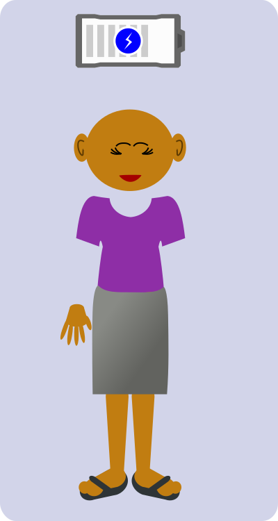 Girl feeling low clipart