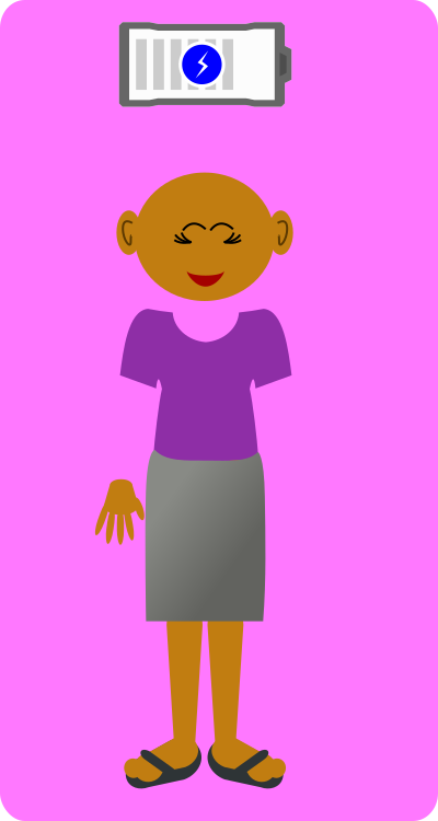 Girl feeling well clipart