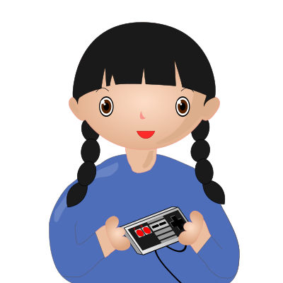 Girl Gamer clipart