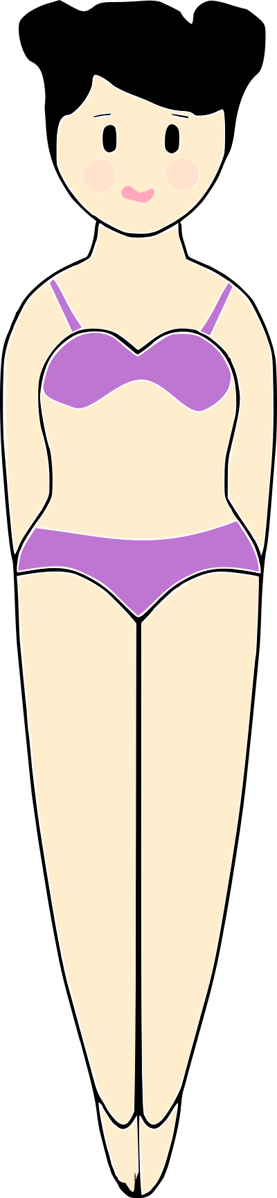 Girl in a Bathing Suit clipart
