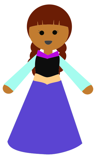 Girl In A Dress 2 clipart