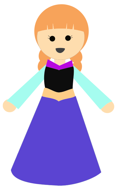 Girl In A Dress clipart