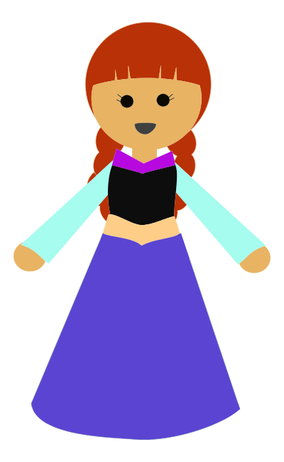 Girl In A Dress 3 clipart