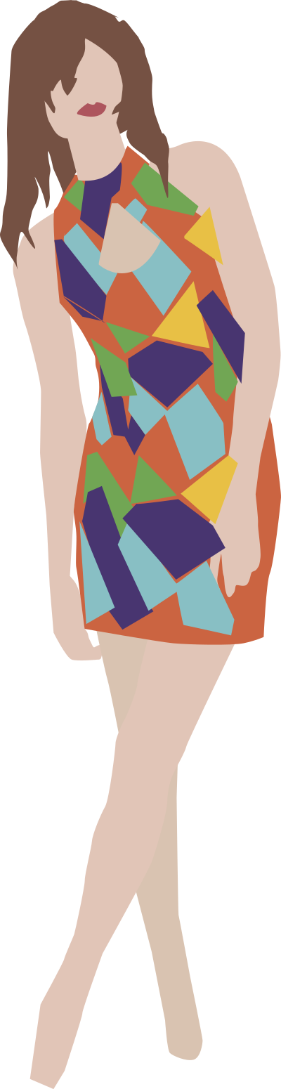 Girl in a dress. clipart