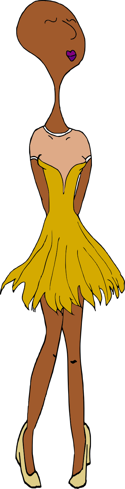 Girl In Dress clipart