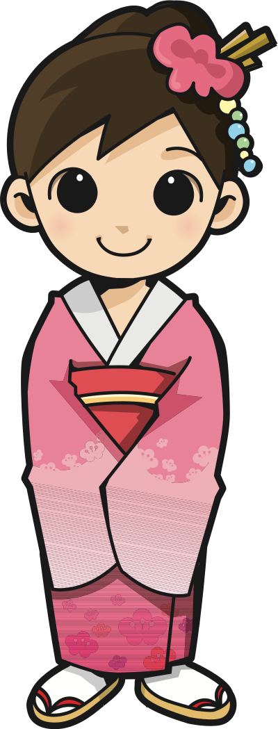 Girl in Kimono (#1) clipart