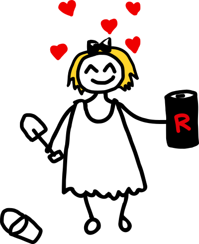 Girl in love clipart