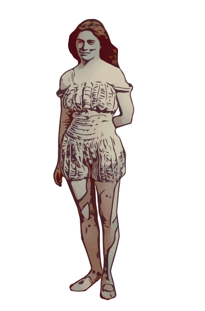 Girl in Swimsuit clipart
