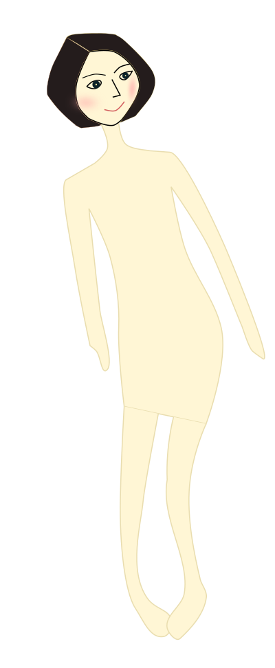 Girl in the dress clipart