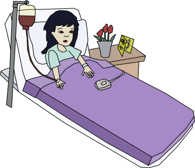 Girl in the Hospital clipart